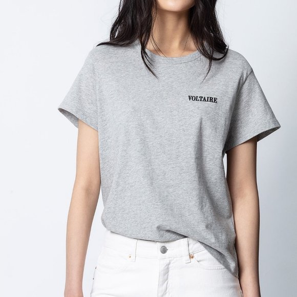 Zadig & Voltaire Gray Short Sleeve Tee - Picture 1 of 10